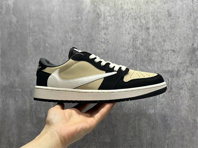 Women's Running Weapon Air Jordan 1 Black/Cream Shoes 0482